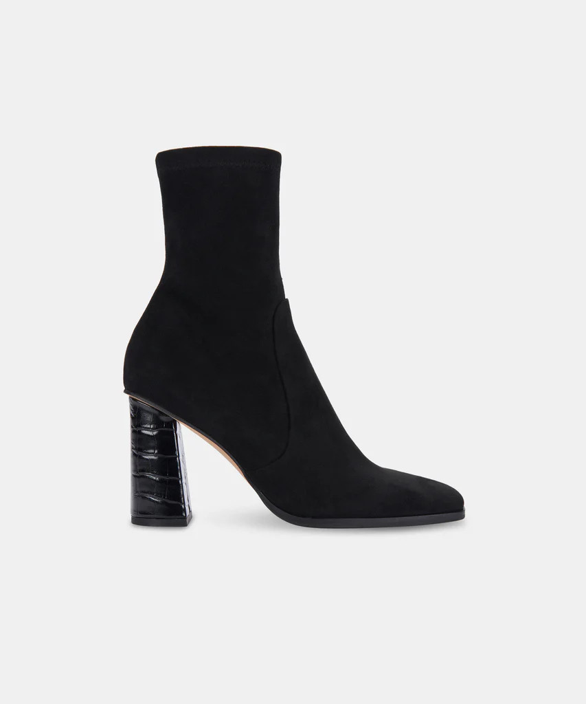 PETYA BOOTIES BLACK STELLA SUEDE | DolceVita.com