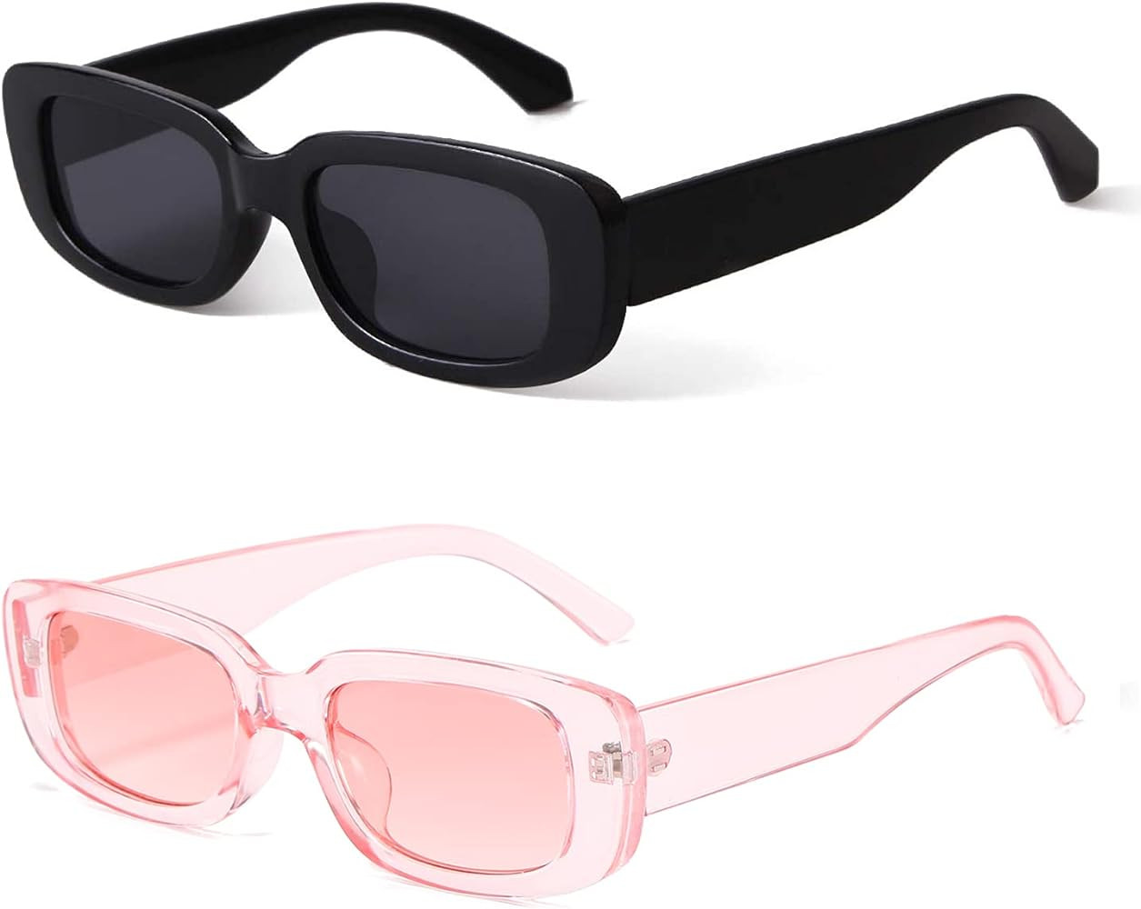 BUTABY Rectangle Sunglasses for Women Retro Driving Glasses 90’s Vintage Fashion Narrow Square ... | Amazon (US)