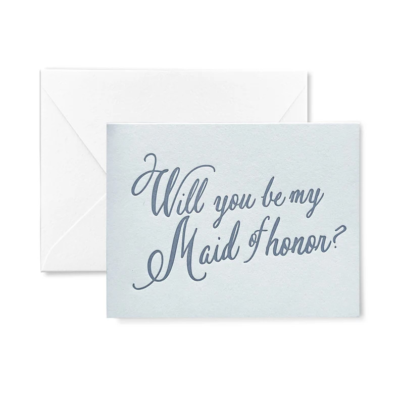 Will You Be My Maid of Honor? - Letterpress Card - Etsy | Etsy (US)