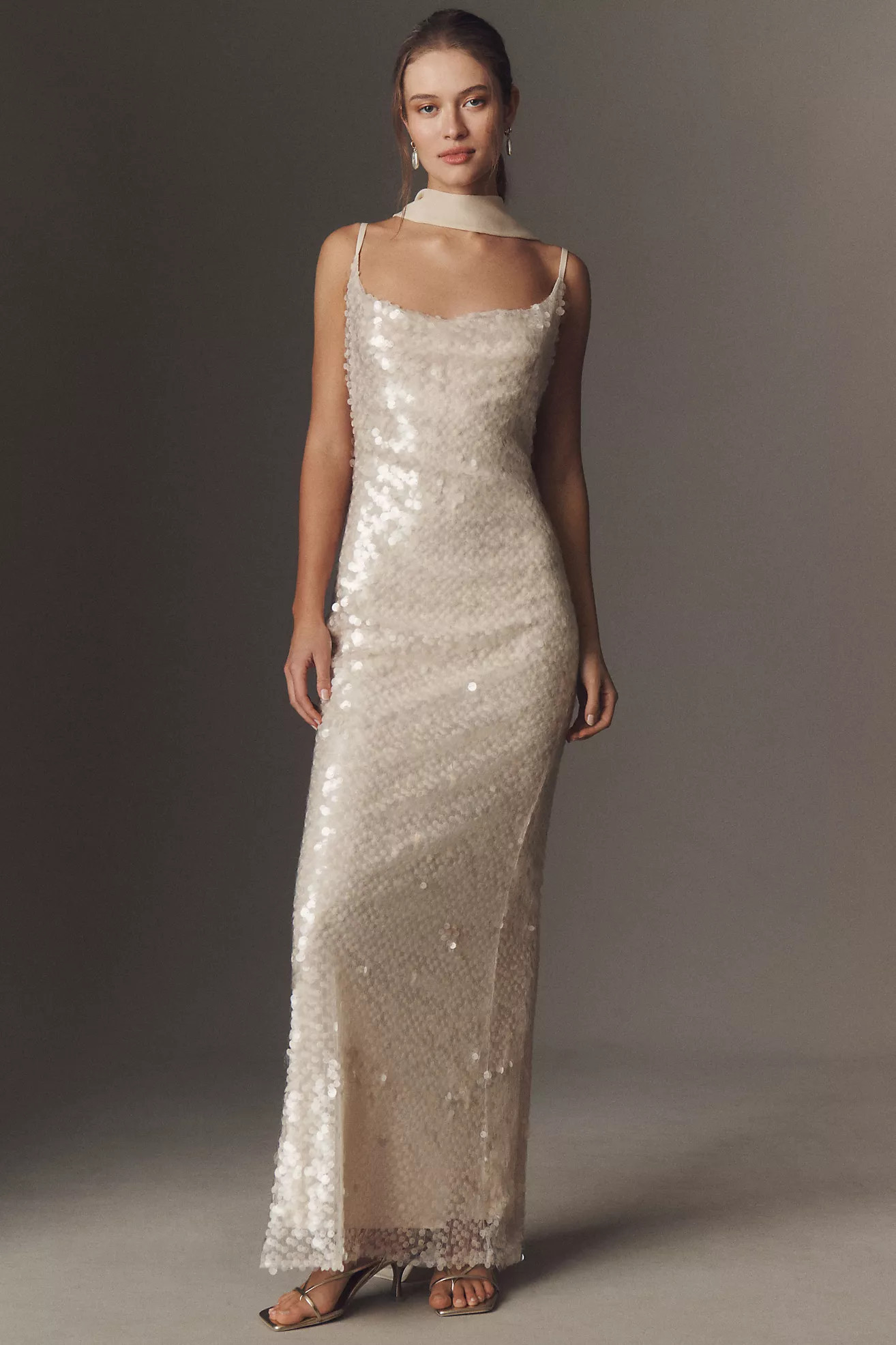 Mare Mare Liquid Sequin Column Maxi Dress | Anthropologie (US)