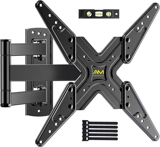 TV Mount, Full Motion TV Wall Mount Swivel Tilt for 26-60 Inch TVs and Monitors up to 70lbs, Sing... | Amazon (US)