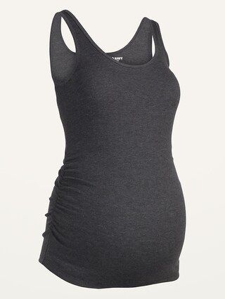 Maternity First-Layer Rib-Knit Side-Shirred Tank Top | Old Navy (US)