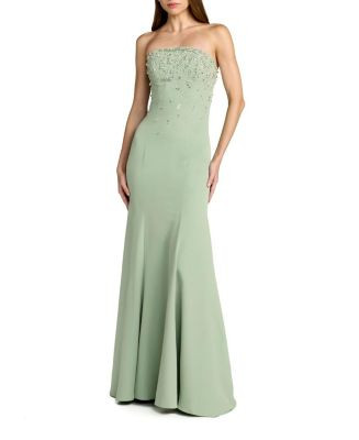 Strapless Embellished Crepe Mermaid Gown | Bloomingdale's (US)