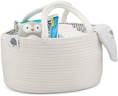 Parker Baby Rope Diaper Caddy Organizer - Nursery Storage Bin and Car Organizer for Diapers and Baby | Amazon (US)
