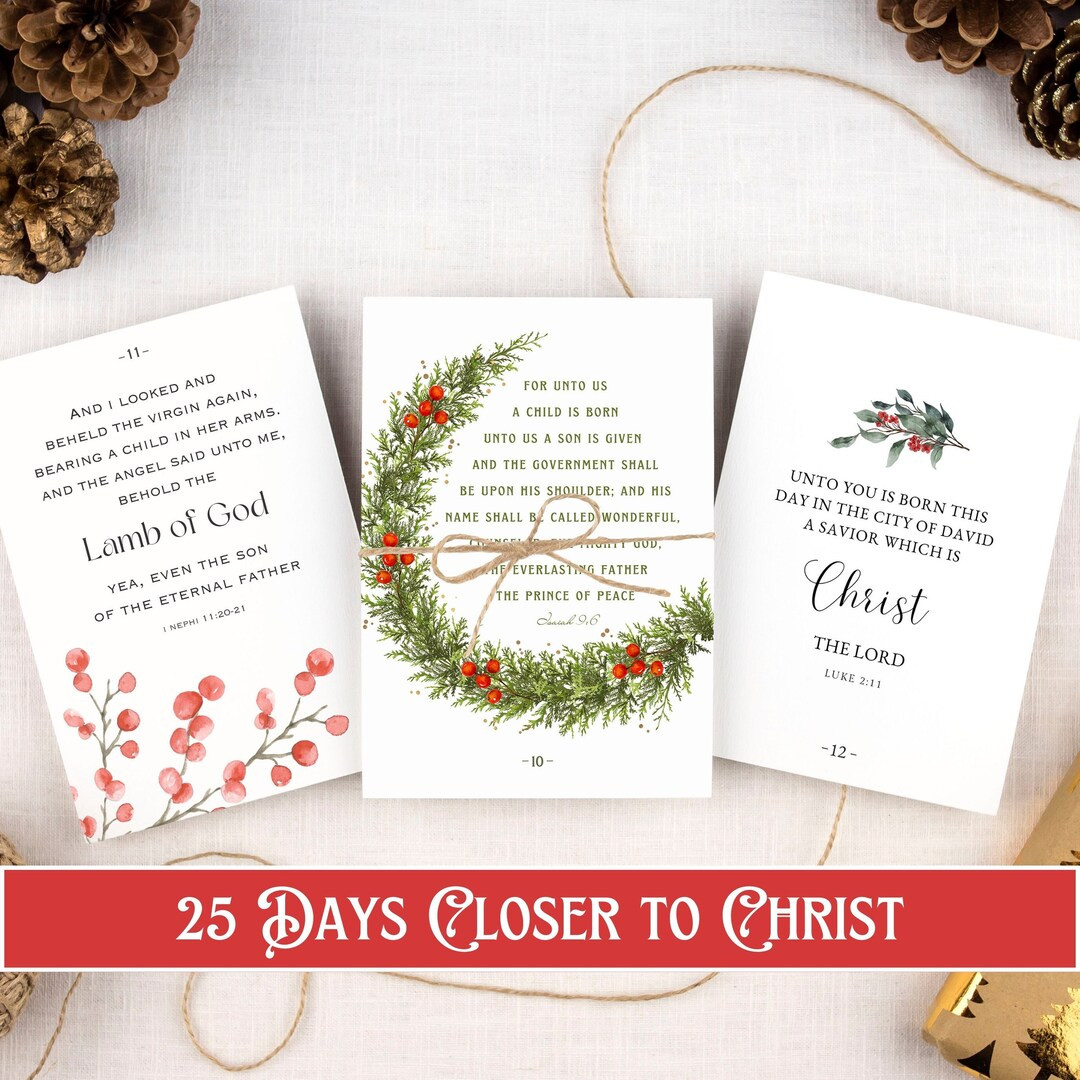 LDS 25 Days Closer to Christ LDS Christmas Countdown - Etsy | Etsy (US)