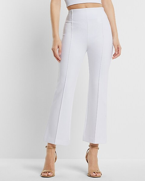 Columnist High Waisted Front Seam Cropped Flare Pant | Express