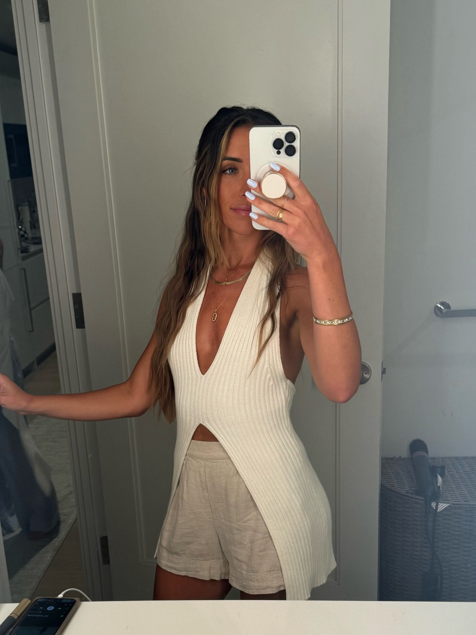 Top is currently sold out, but add yourself to notify. I’ve had it for years and still LOVE it 🤍 wearing a small.
Wearing Patrick ta glow balm in the color: She’s on vacation. 

#LTKStyleTip #LTKShoeCrush #LTKTravel