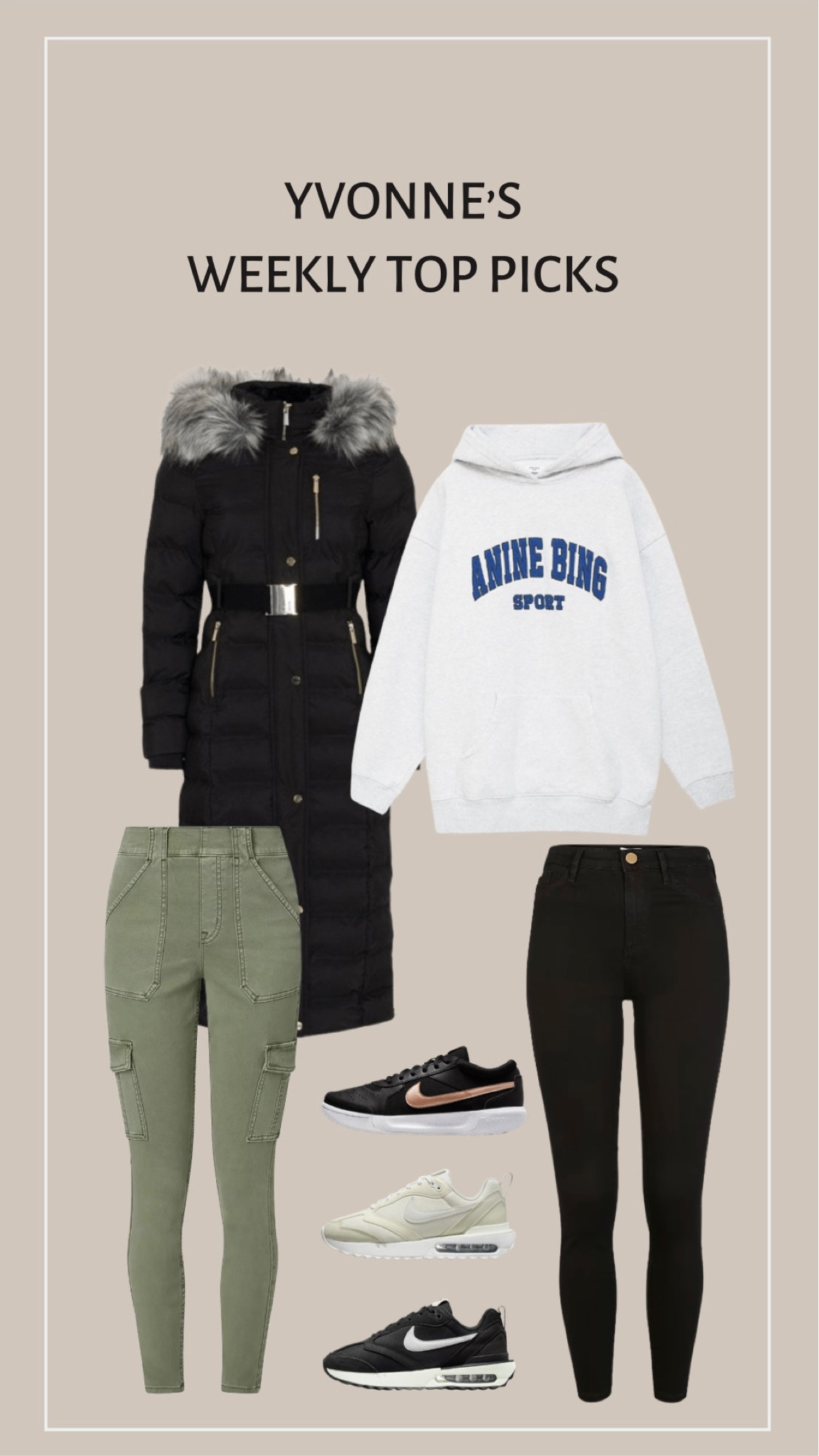 Weekly top picks, black jeans, winter style, winter fashion, outfit inspiration, puffer coat, Anine Bing, Nike trainers 

#LTKSeasonal #LTKstyletip #LTKeurope