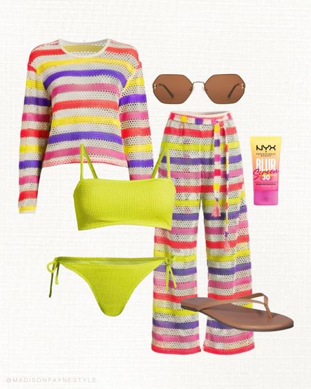 WALMART Swim Looks 🏝️ get ready for your next beach vacation! I wear a size small in the stripe crochet top and bottoms, and I sized up to a large in the lime bikini top and a medium in the bottoms ☀️

walmart, walmartfashion, walmartfinds, walmartswimsuits, walmartstyle, walmarthaul, swimsuits, vacationoutfit, madisonpayne


#LTKSeasonal #LTKtravel #LTKswim