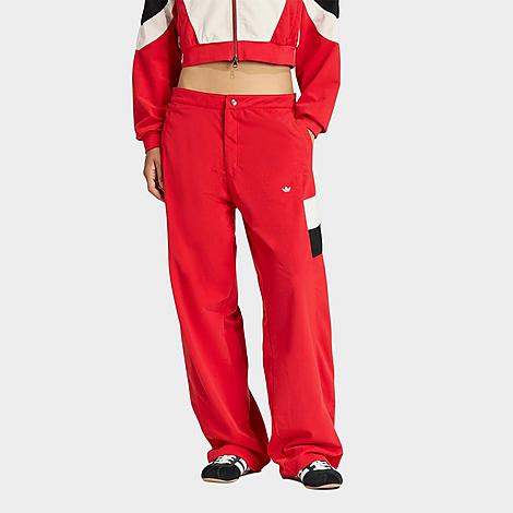 adidas Women's Originals Blocking Track Pants in Better Scarlet/Better Scarlet/Off White Size: 2 | Finish Line (US)