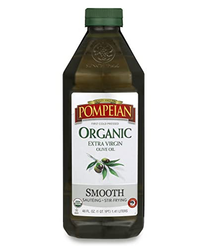 Pompeian USDA Organic Smooth Extra Virgin Olive Oil, First Cold Pressed, Smooth, Delicate Flavor, Perfect for Sautéing & Stir-Frying, 48 FL. OZ. | Amazon (US)