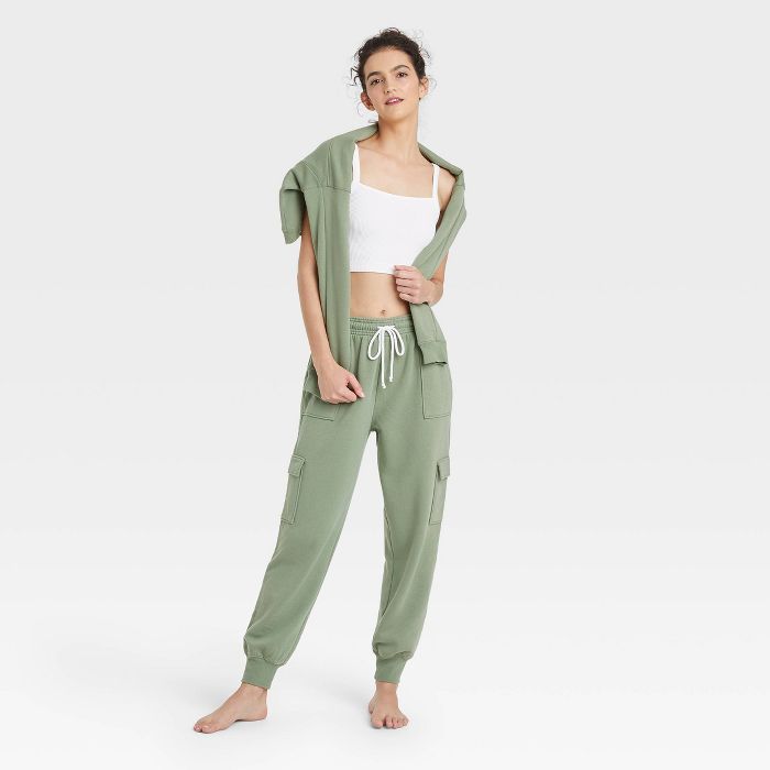 Women's French Terry Lounge Cargo Jogger Pants - Colsie™ | Target