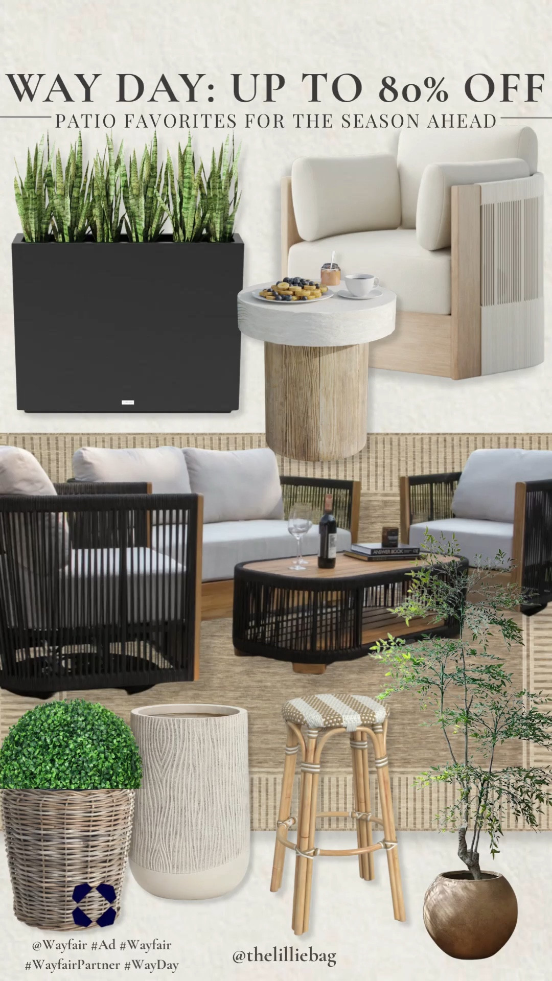 WayDay is here 🤍✨

Up to 80% off at Wayfair (!!) and I rounded up all my favorite outdoor + patio finds you’ll use all summer long 🙌🏼 think cozy seating, dining sets, and the pieces that make your space feel like a little outdoor oasis ☀️

So many good deals — linked everything on my LTK!

@Wayfair #ad #Wayfair #WayfairPartner #WayDay

Outdoor patio. Patio. Furniture. Rug. Outdoor  

#LTKSeasonal #LTKHome #LTKSaleAlert