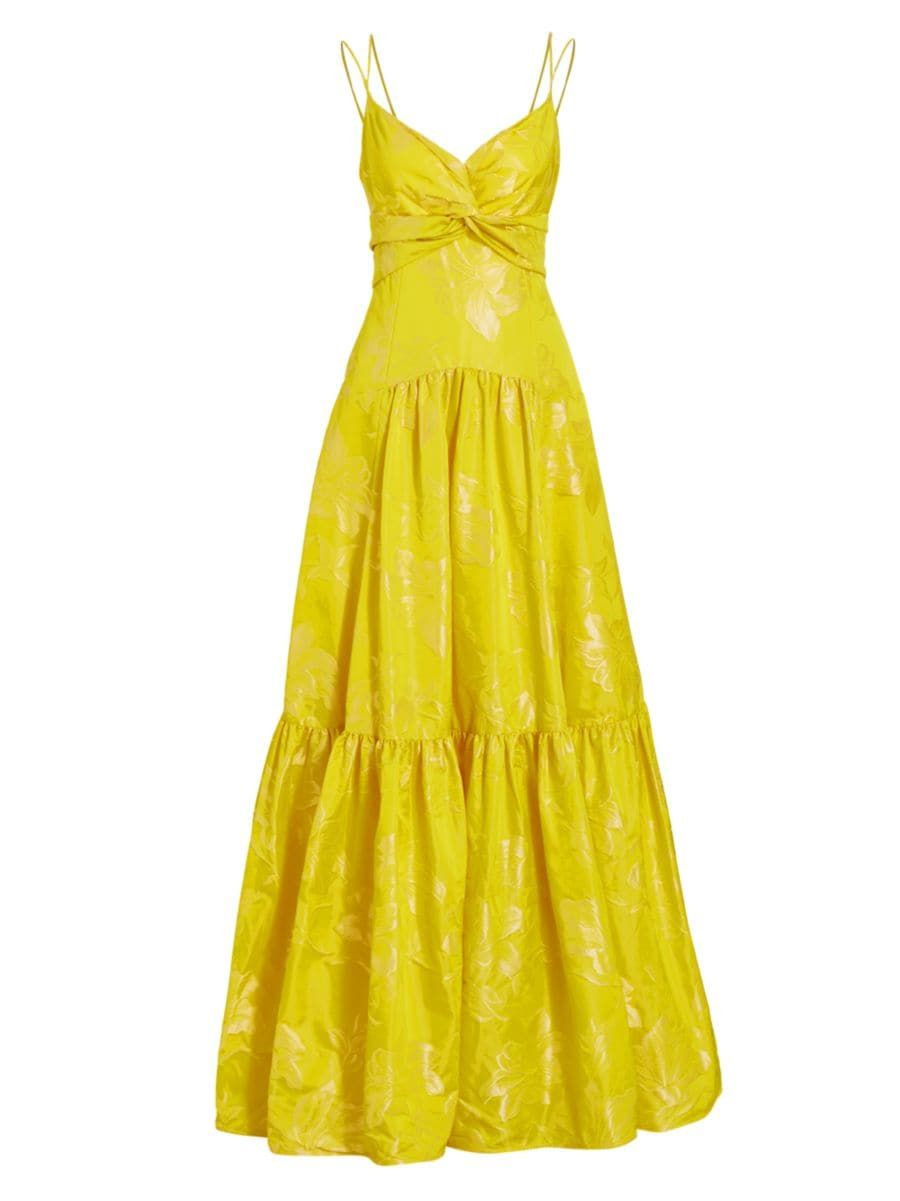 Michelle Knotted Taffeta Dress | Saks Fifth Avenue