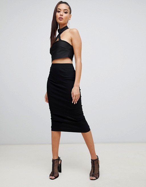 ASOS DESIGN high waist longerline pencil skirt | ASOS US