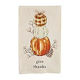 Mud Pie Fall Watercolor Flour Sack Towel, Give Thanks, 26" x 16.5" | Amazon (US)