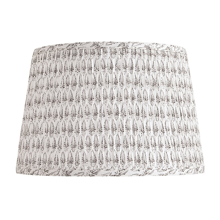 Isla Block Print Pleated Lamp Shade with Handmade Cotton Blend Texture | Ballard Designs, Inc.