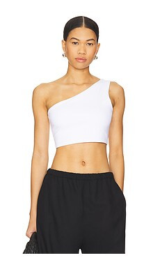 Susana Monaco One Shoulder Crop Top in Sugar from Revolve.com | Revolve Clothing (Global)