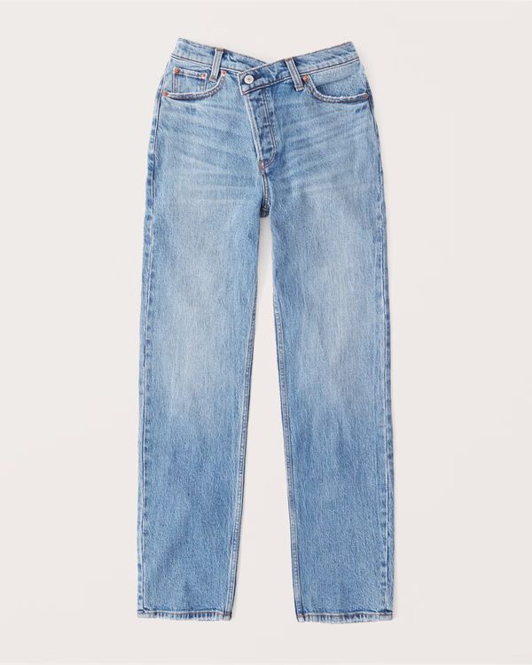 Women's High Rise Dad Jeans | Women's Bottoms | Abercrombie.com | Abercrombie & Fitch (US)