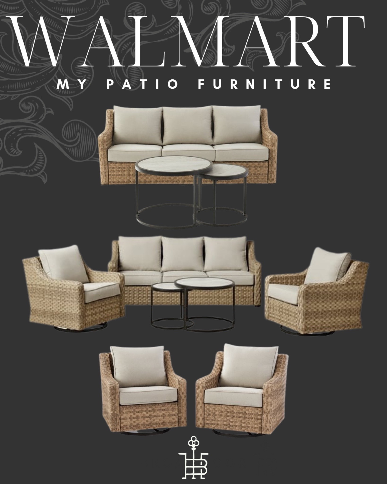 We have this Instagram, famous patio furniture, and it lives up to the hype! It is extremely stain, resistant, comfortable, quality, and even comes with covers that are so nice and easy to put on! Walmart, home, Walmart, patio, patio furniture, outdoor furniture, look for less, pottery, barn, inspired patio, rattan, cane, wicker, neutral, transitional, modern, affordable

#LTKhome #LTKSeasonal #LTKFind