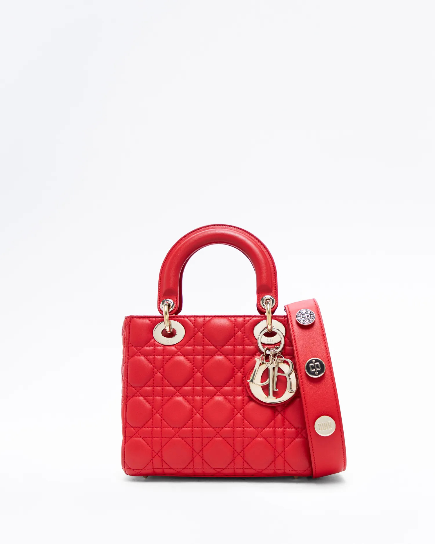 Cannage Lucky Badges Small My Lady Dior Bag | Vivrelle