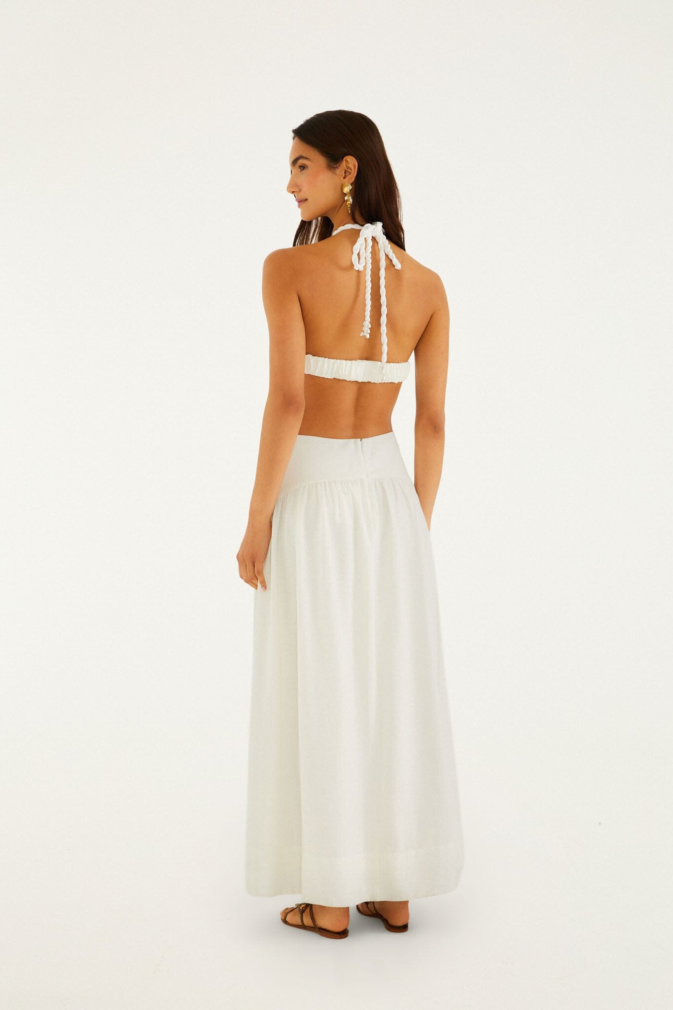 Off-White Coast Stars 3d Bodice Lenzing\u0099 Ecovero\u0099 Euroflax\u0099 Maxi Dress | FARM Rio | FarmRio (US)