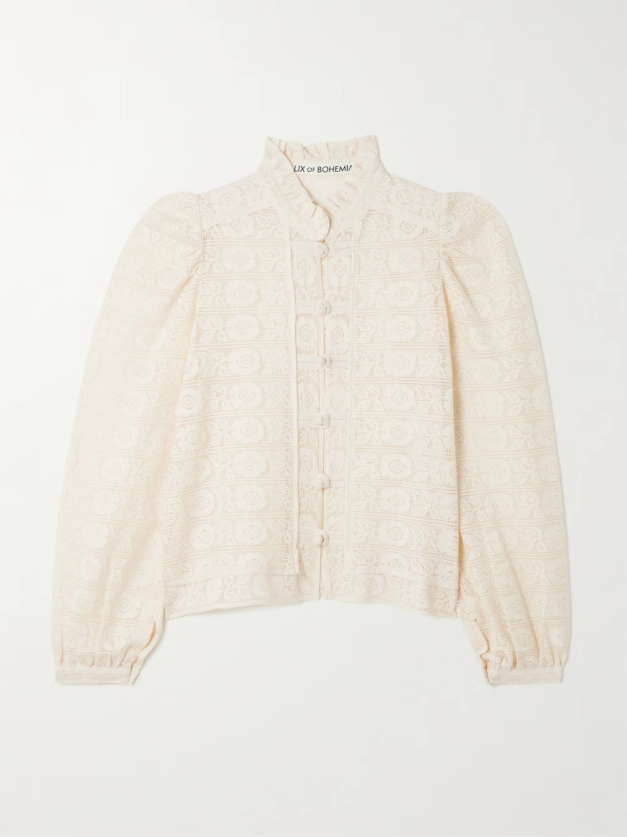 Artemis ruffled cotton-lace shirt | NET-A-PORTER (UK & EU)