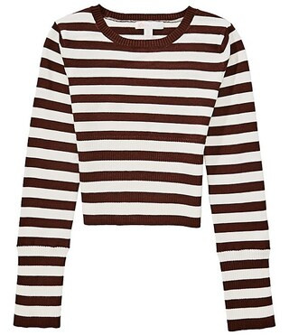 GB Big Girls Knit Boat Neck Long Sleeve Top | Dillard's | Dillard's