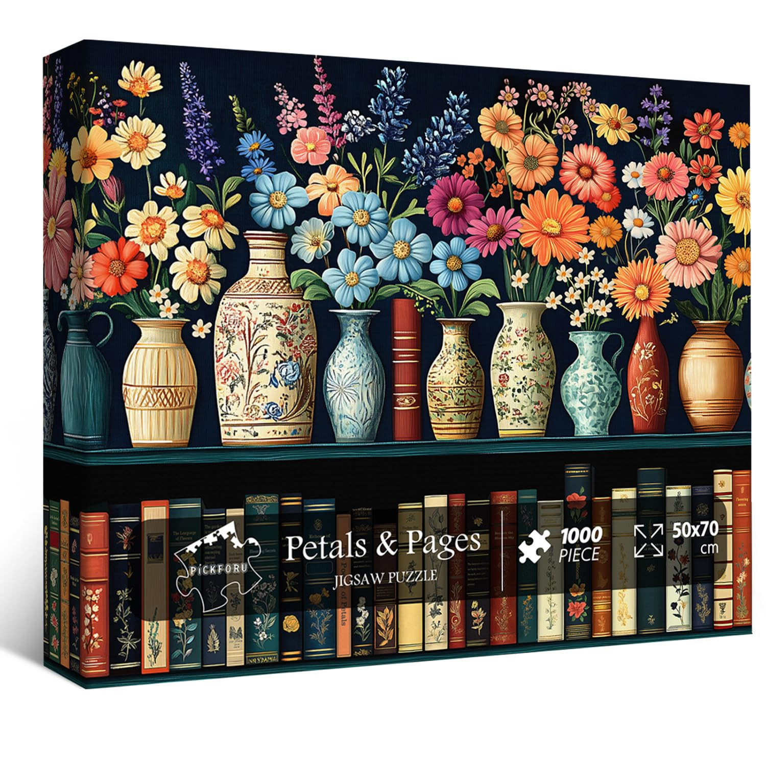 Wildflower Puzzles for Adults 1000 Pieces, PICKFORU Vintage Flower Book Puzzle, Wildflower Pages ... | Amazon (US)