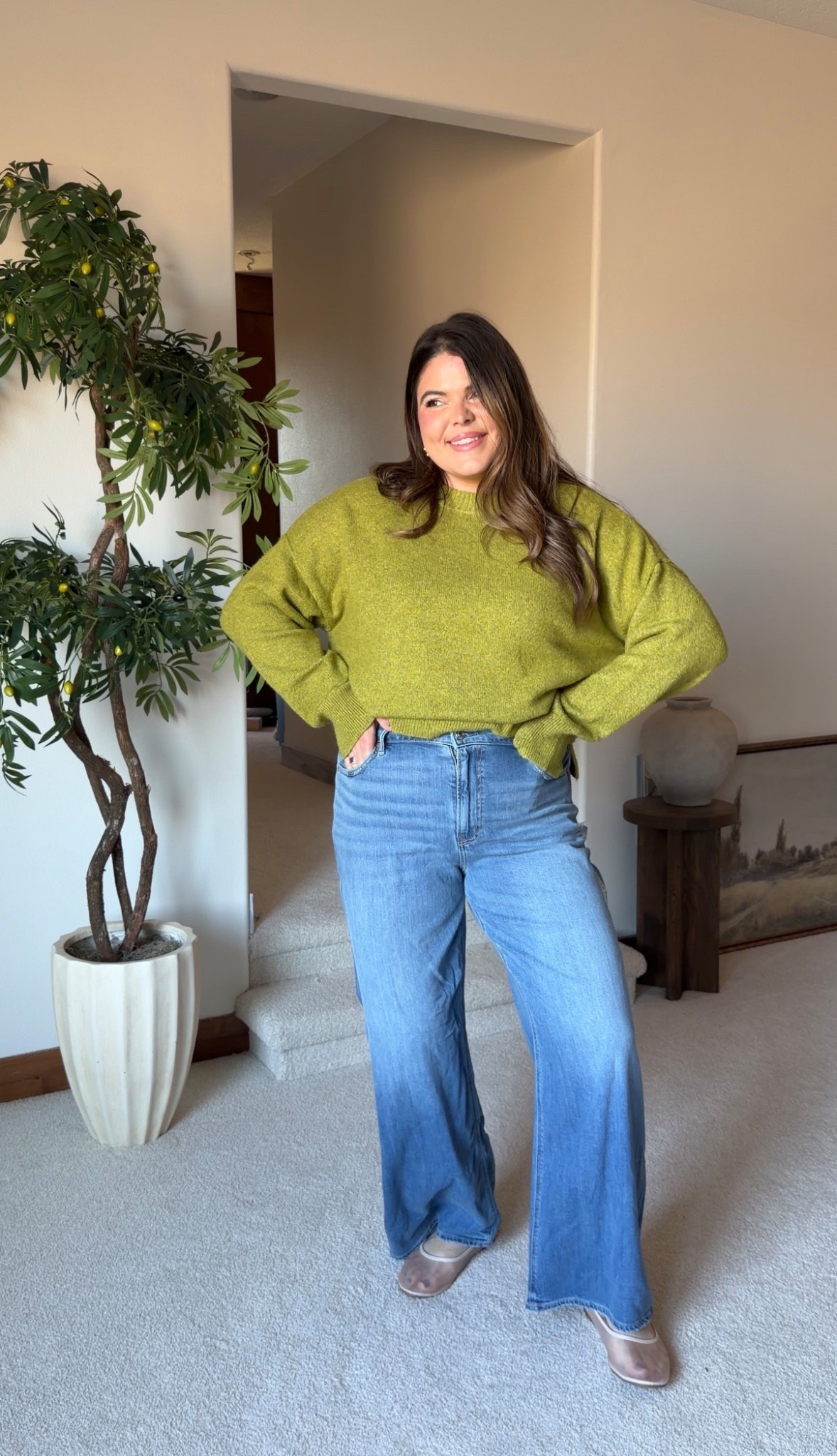 And they’re 30% off rn!!!!! 🏃‍♀️ SHOUTOUT TO American Eagle for supporting the THICK TUMMY GIRLS 👏🏼 

#jeans #midsize #size14 work outfit, spring outfit, teacher outfit

#ltkmidsize #ltkfindsunder50 #ltksalealert

