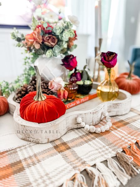 We’ve FALLen for these scalloped edges! The perfect piece to dress up for all the seasons. This tray works great as a centerpiece or on a coffee table. @deckthetable

#LTKhome #LTKFind #LTKSeasonal