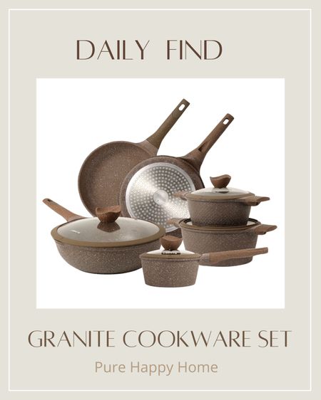 Cookware set, nonstick cookware, granite cookware set. Kitchen essentials 

#LTKunder100 #LTKFind #LTKhome