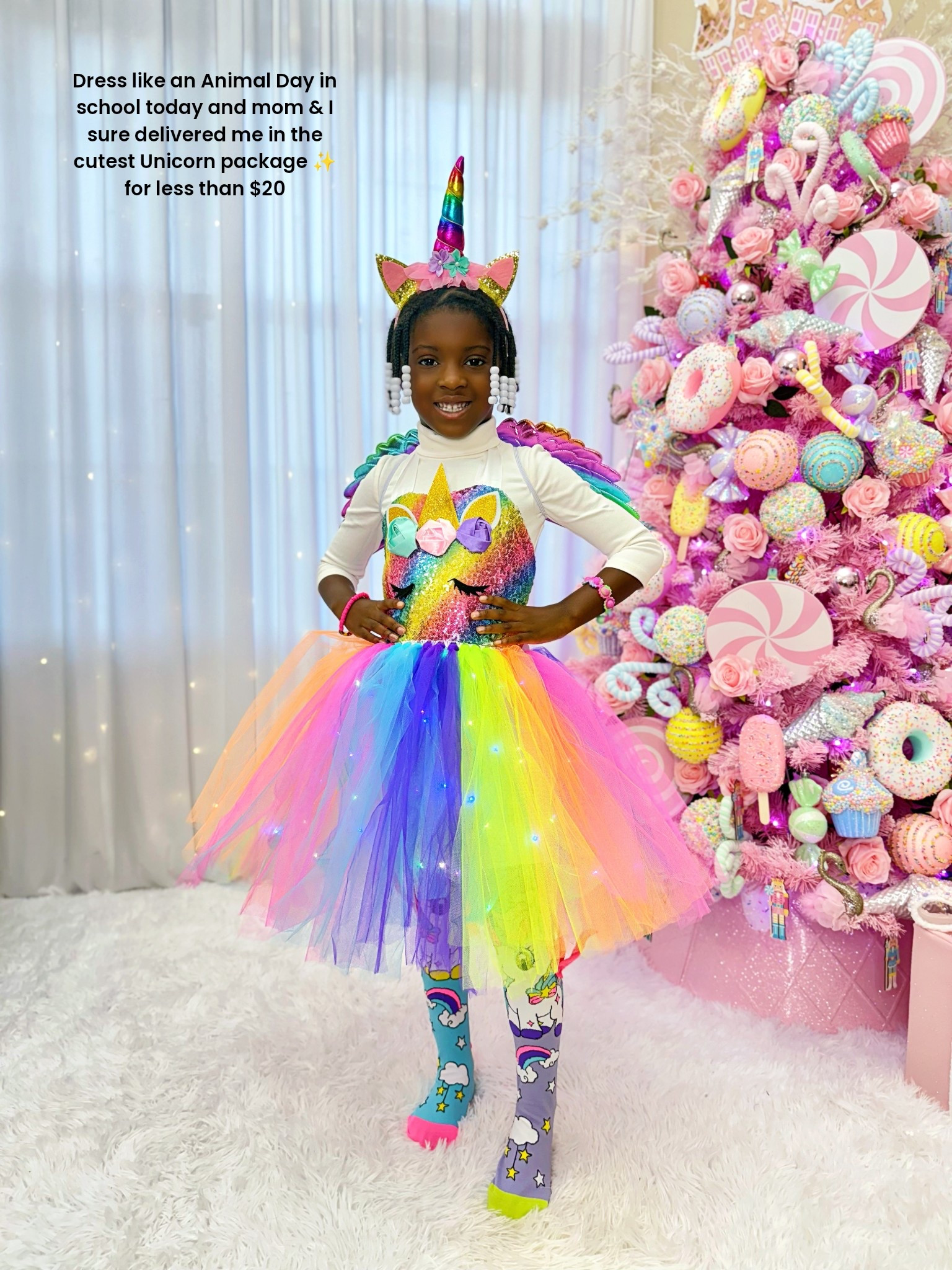 Dress like an Animal Day in
school today and mom & I
sure delivered me in the
cutest Unicorn package ✨
for less than $20

#LTKmomlife #LTKKids #LTKHoliday