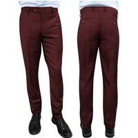 Slim Fit Burgundy Italian Flat Front Mens Wool Dress Pants Hand Tailored | Etsy (US)