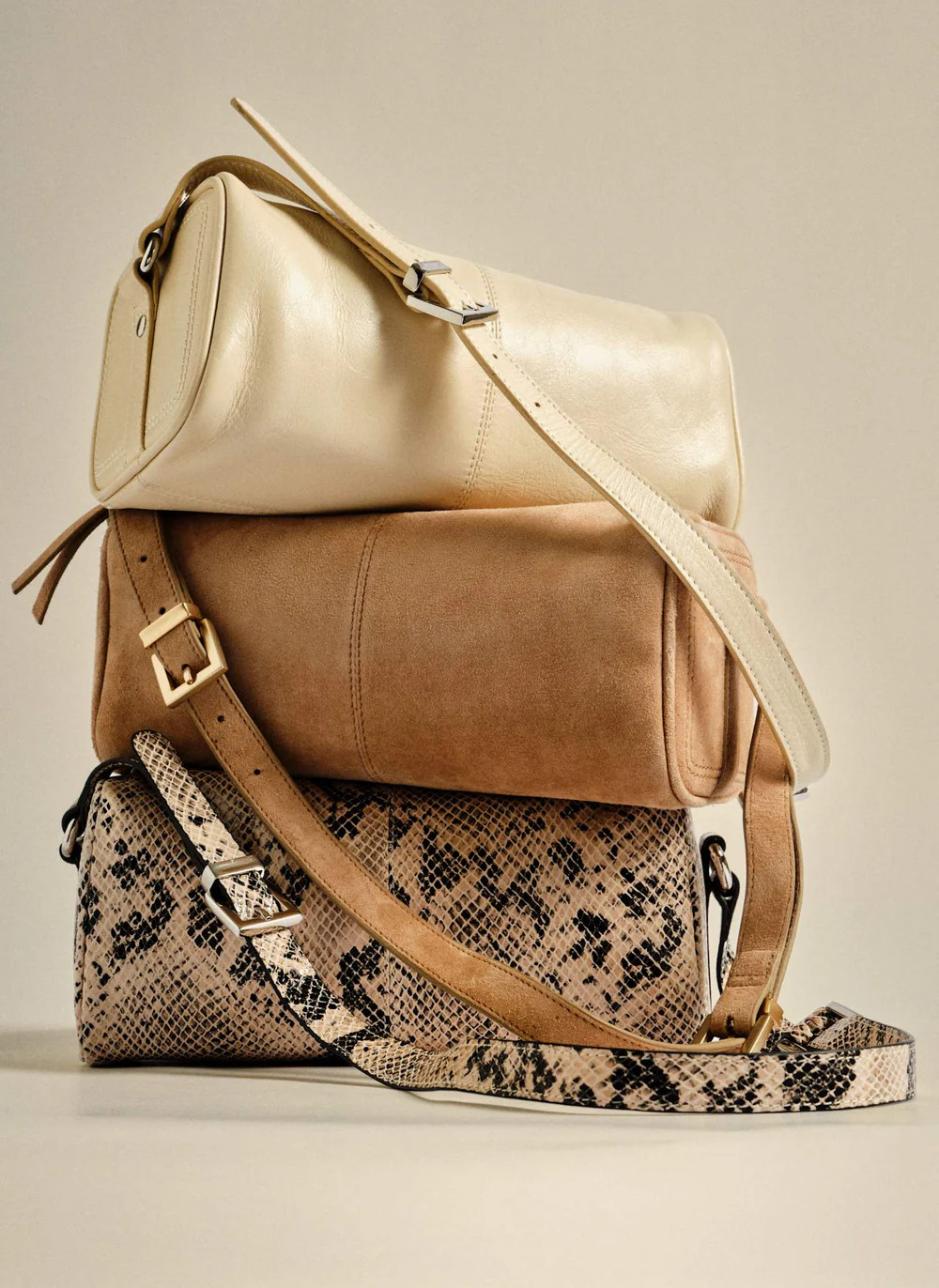 Matilda Snake Print Leather Shoulder Bag | Mint Velvet