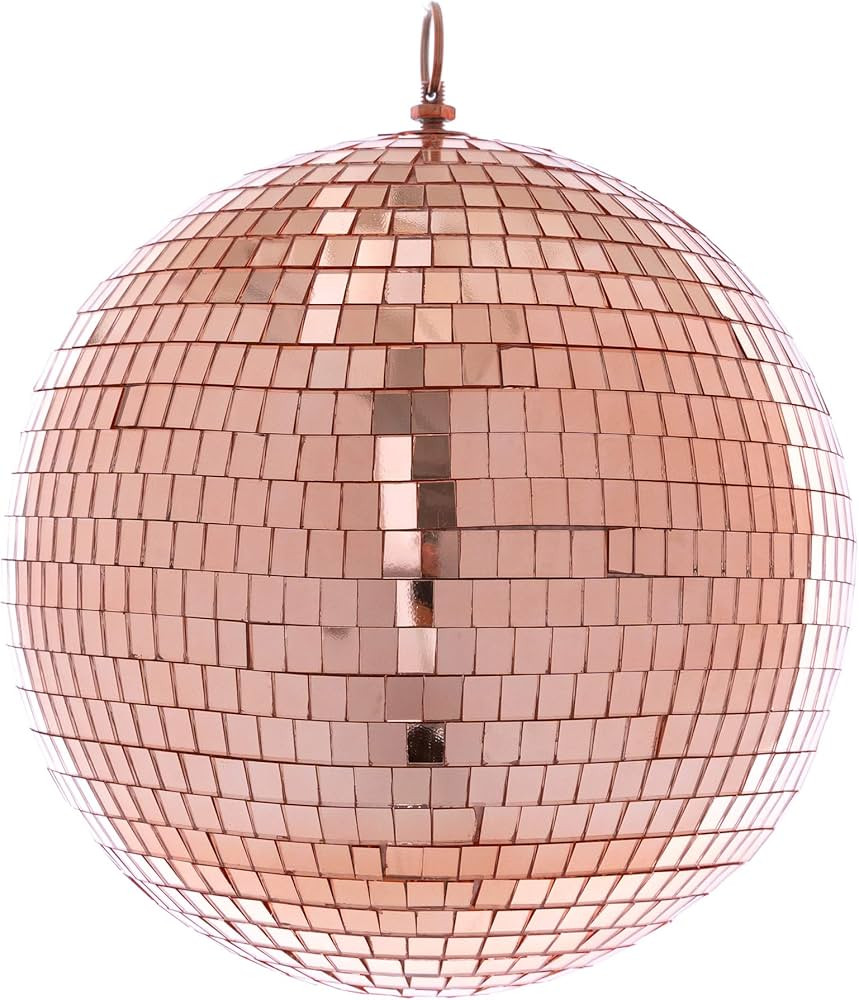 Simply Elegant Mirror Glass Disco Ball with Hanging O-Ring – Decorative Bright Reflective Disco... | Amazon (US)