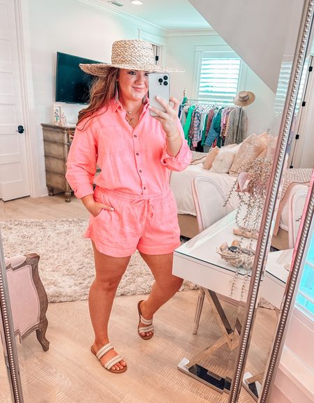 Wearing a large top 
And xl in the shorts 
Sized up to a 9.5 wide in the sandals 



Linen shorts 
Linen top 
Linen set 
Spring outfit 
Spring set 
Vacation outfit 
Sandals 
Hat 

#springoutfits #fallfavorites #LTKbacktoschool #fallfashion #vacationdresses #resortdresses #resortwear #resortfashion #summerfashion #summerstyle #LTKseasonal #rustichomedecor #liketkit #highheels #Itkhome #Itkgifts #Itkgiftguides #springtops #summertops #Itksalealert
#LTKRefresh #fedorahats #bodycondresses #sweaterdresses #bodysuits #miniskirts #midiskirts #longskirts #minidresses #mididresses #shortskirts #shortdresses #maxiskirts #maxidresses #watches #backpacks #camis #croppedcamis #croppedtops #highwaistedshorts #highwaistedskirts #momjeans #momshorts #capris #overalls #overallshorts #distressesshorts #distressedjeans #whiteshorts #contemporary #leggings #blackleggings #bralettes #lacebralettes #clutches #crossbodybags #competition #beachbag #halloweendecor #totebag #luggage #carryon #blazers #airpodcase #iphonecase #shacket #jacket #sale #under50 #under100 #under40 #workwear #ootd #bohochic #bohodecor #bohofashion #bohemian #contemporarystyle #modern #bohohome #modernhome #homedecor #amazonfinds #nordstrom #bestofbeauty #beautymusthaves #beautyfavorites #hairaccessories #fragrance #candles #perfume #jewelry #earrings #studearrings #hoopearrings #simplestyle #aestheticstyle #designerdupes #luxurystyle #bohofall #strawbags #strawhats #kitchenfinds #amazonfavorites #bohodecor #aesthetics #blushpink #goldjewelry #stackingrings #toryburch #comfystyle #easyfashion #vacationstyle #goldrings #fallinspo #lipliner #lipplumper #lipstick #lipgloss #makeup #blazers #LTKU #primeday #StyleYouCanTrust #giftguide #LTKRefresh #LTKSale
#LTKHalloween #LTKFall #fall #falloutfits #backtoschool #backtowork #LTKGiftGuide #amazonfashion #traveloutfit #familyphotos #liketkit #trendyfashion #fallwardrobe

#LTKFind #LTKstyletip #LTKunder50