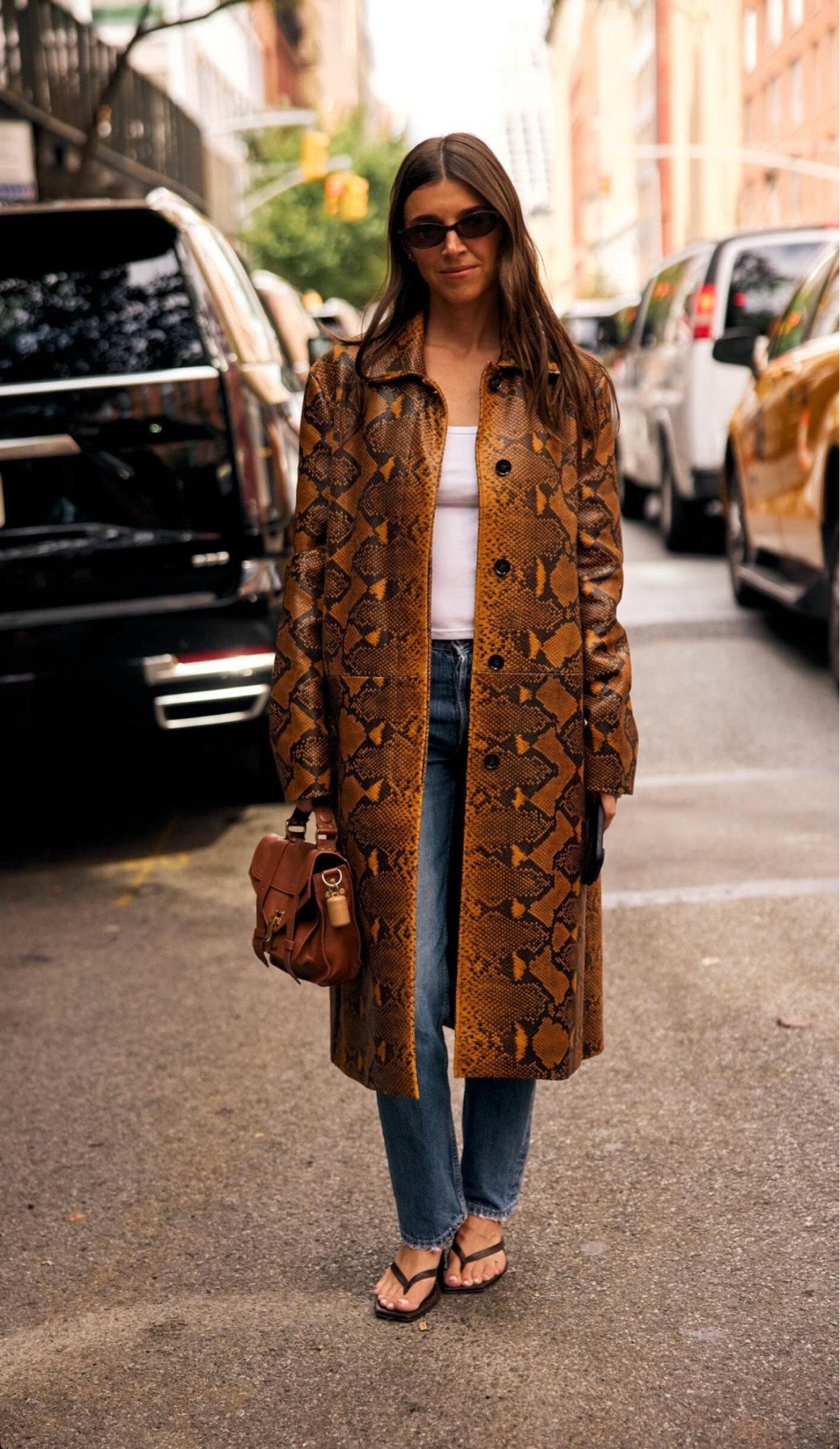Lauren Ratner's  snake-effect leather coat top handle satchel bag, Limited edition rhode pocket pearl blush