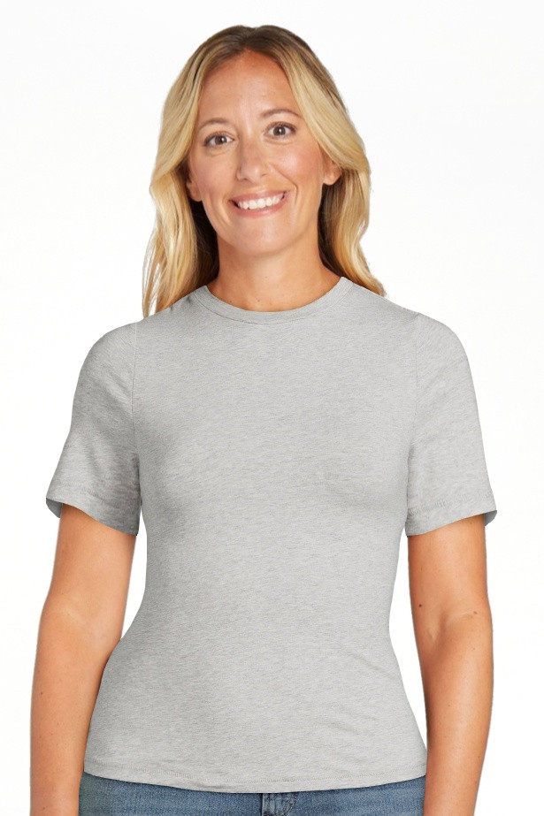 Scoop Women’s Stretch Cotton Baby Tee with Short Sleeves, Sizes XS-XXL | Walmart (US)