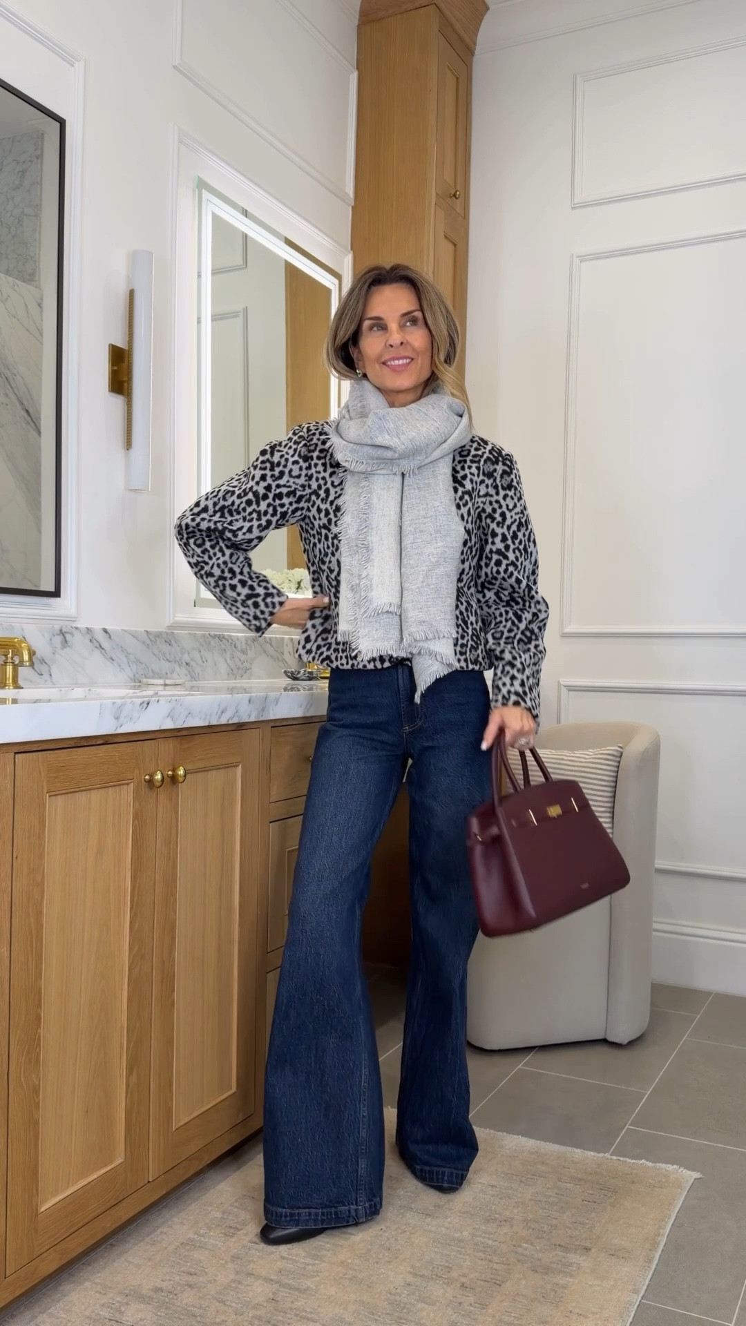 I’m 5’6’’.
-Snow leopard jacket size XS
-Dorsey has free overnight shipping through 12/19!
-Metallic top size S (on ShopMy discount code Tammy20) 
-My favorite cashmere wrap 
-Inez code Tammy15 
-Burgundy structured bag 

#LTKOver40 #LTKSeasonal #LTKootd