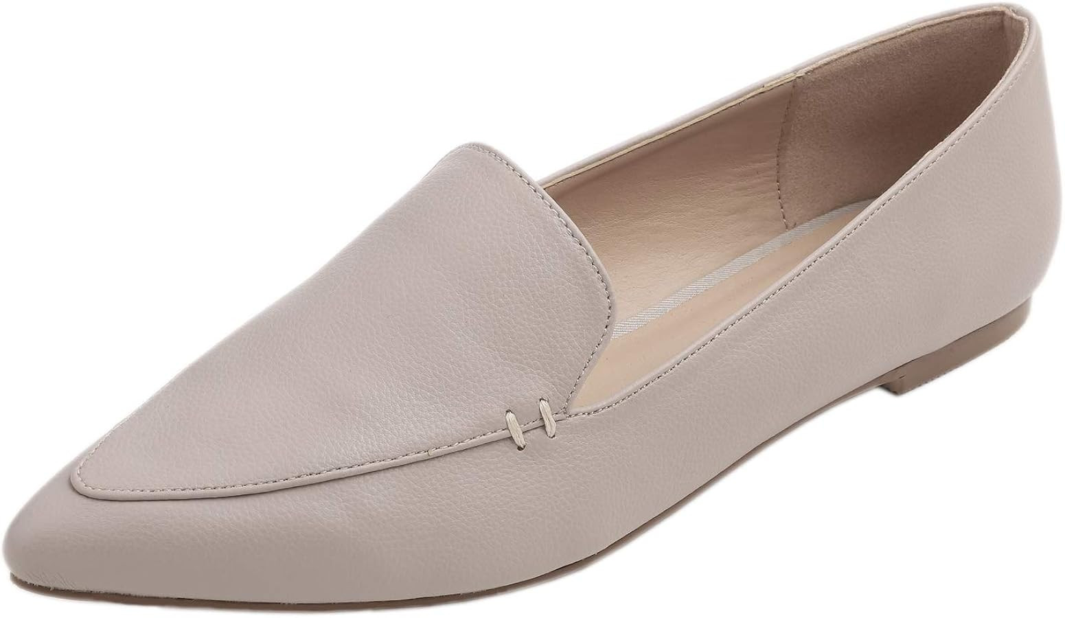FEVERSOLE Women's Loafer Flat Pointed Fashion Slip On Comfort Driving Office Shoes | Amazon (US)