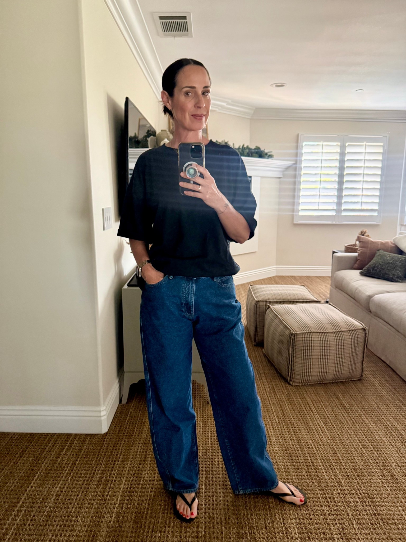 Perfect relaxed Jean and tee 

#LTKmomlife #LTKOver40 #LTKootd