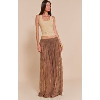 Mocha Sheer Lace Maxi Skirt | PrettyLittleThing US