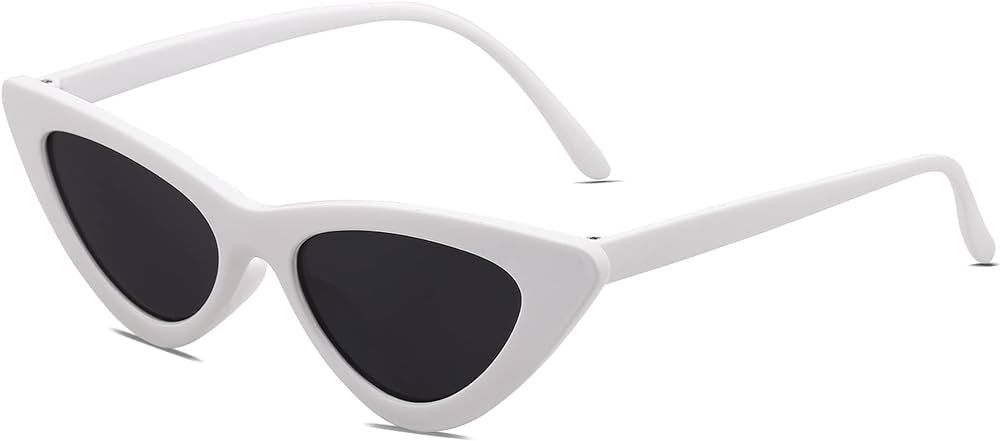 SOJOS Retro Vintage Narrow Cat Eye Sunglasses for Women Clout Goggles Plastic Frame SJ2044 | Amazon (US)