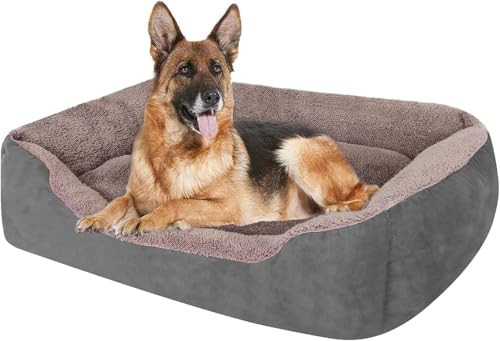 PUPPBUDD Dog Beds for Medium Dogs, Washable Dog Bed Comfortable and Breathable Pet Bed Rectangle Warming Dog Bed for Medium Dogs | Amazon (US)