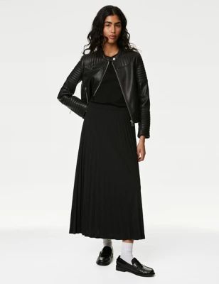 Jersey Pleated Midaxi Skirt | Marks & Spencer (UK)