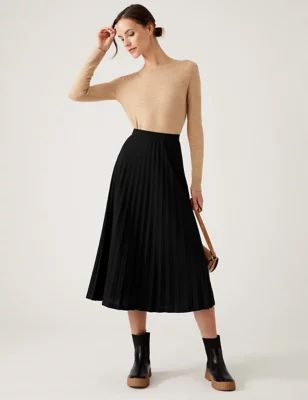 Jersey Pleated Midaxi Skirt | Marks & Spencer (UK)