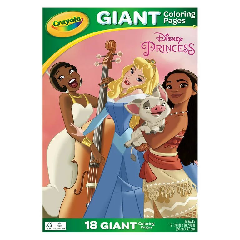 Crayola Giant Coloring Pages Disney Princess, Child, 18 Pages, Gifts for Boys & Girls | Walmart (US)