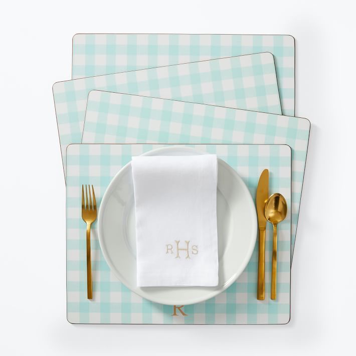 Gingham Cork Placemats, Set of 4 | Mark and Graham