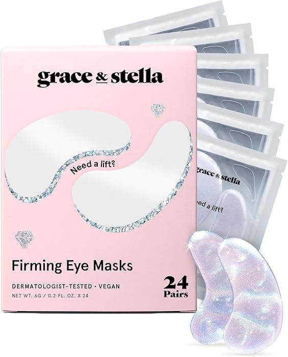 grace & stella Peptide Under Eye Patches with Niacinamide & Rice Extract - Firming Eye Masks for ... | Amazon (US)